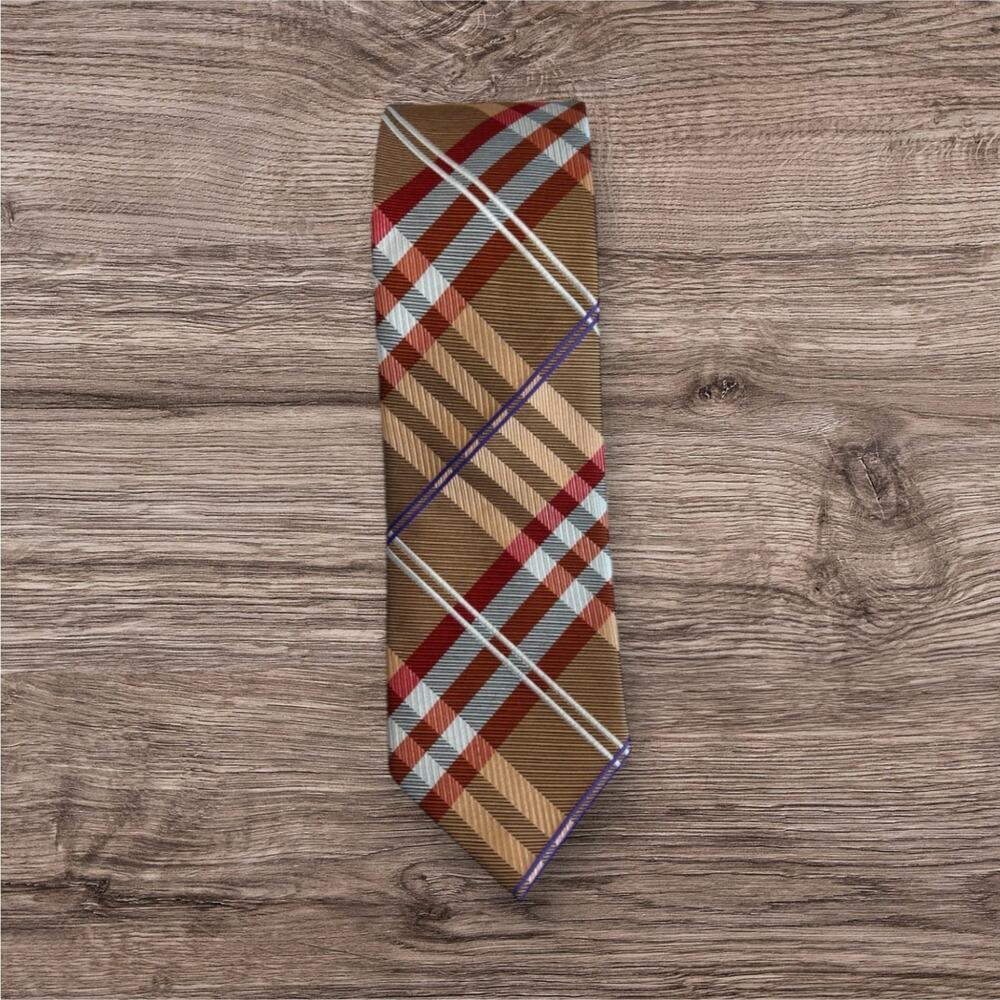 Donald J Trump plaid neck tie